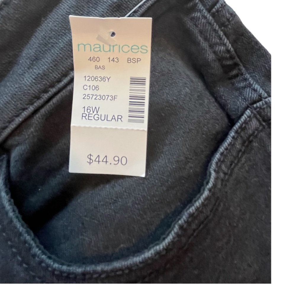 MAURICE'S BLACK DISTRESSED JEGGINGS VINTAGE HIGH RISE RIPPED JEANS SIZE … - Picture 10 of 12